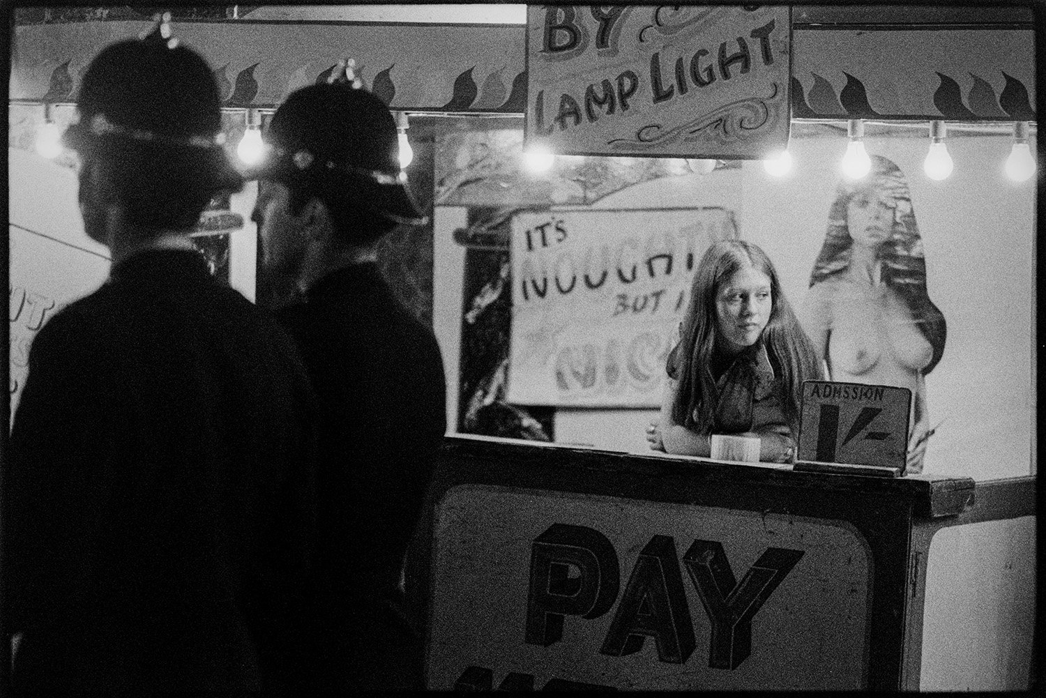 DEA-03-0004-36 Police walking past stall, Barnstaple Fair, 1971.jpg