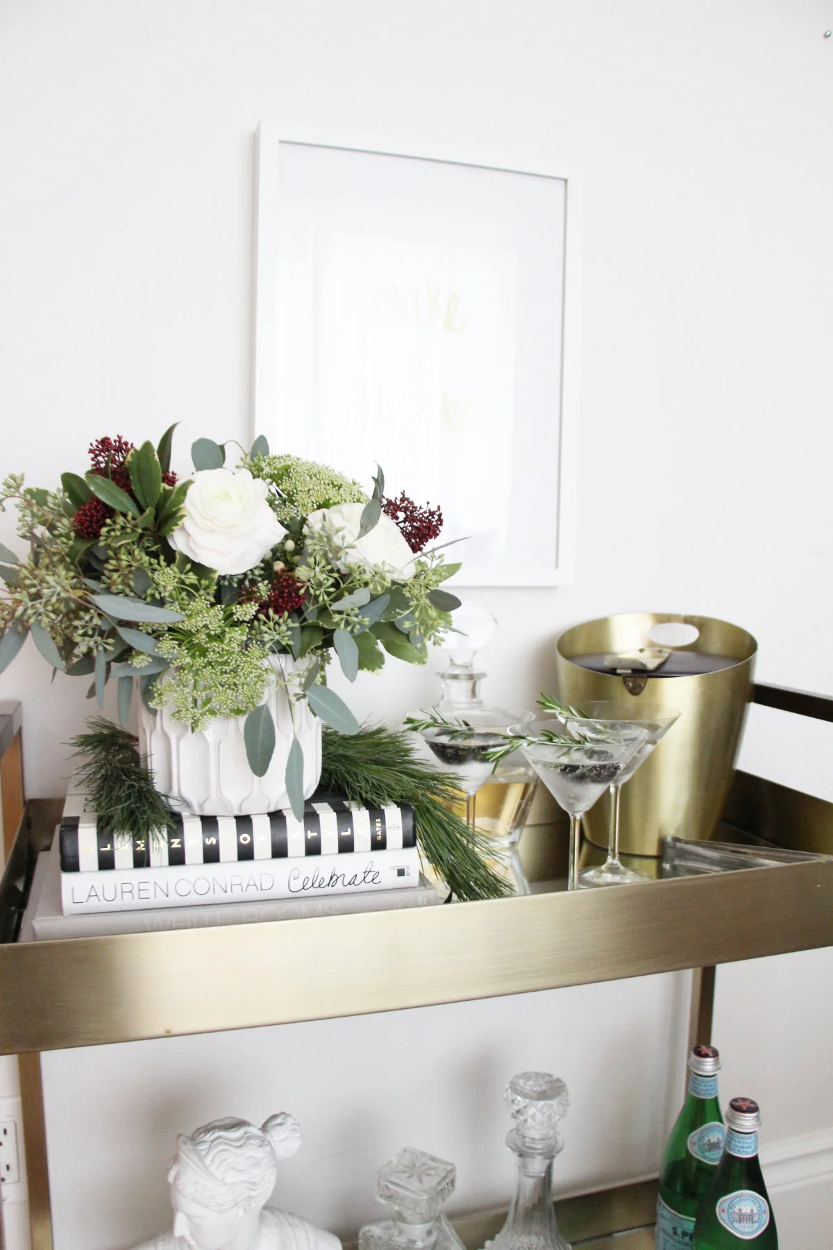  A Holiday Bar Cart Styled 2 Ways