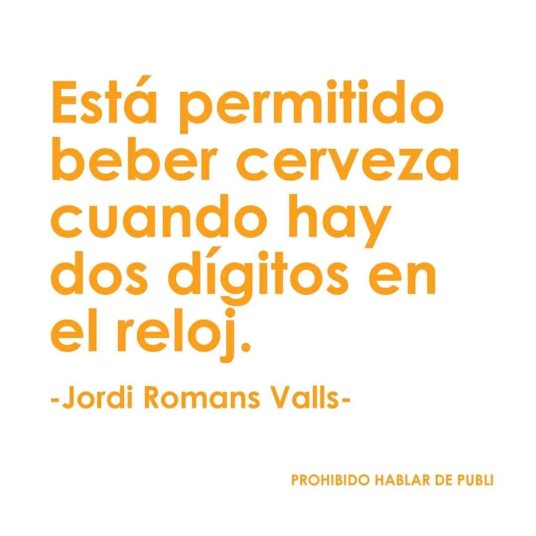 Esta frase dice mucho de @jromansvalls 🍻 Ve al link de nuestra bio y descubre todas sus an&eacute;cdotas relacionadas con la cebada, las ganas de tomarte una cerveza y las risas est&aacute;n aseguradas. 🙄

#prohibidohablardepubli