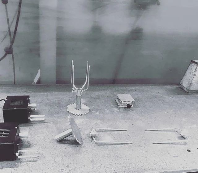 Sometimes the hardest part is just finding all the right pieces to the puzzle...like the 400 lb rotary motors for the Pastor and Rotisserie, our custom Waterjet cut high temp stainless gearing, these hand made holders.........and working out all of o