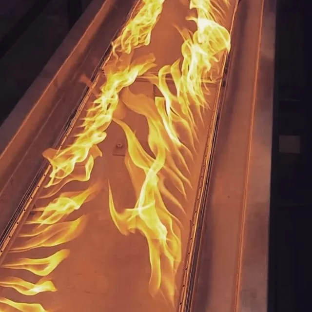 It may be bloody cold outside but things are heating up here @henleyforge. This is a sweet custom statement piece that will soon be on the made-over patio @statestreetmarketofalton. #turnuptheheat #fabrication #custommetalwork #fire #ooh #ahh