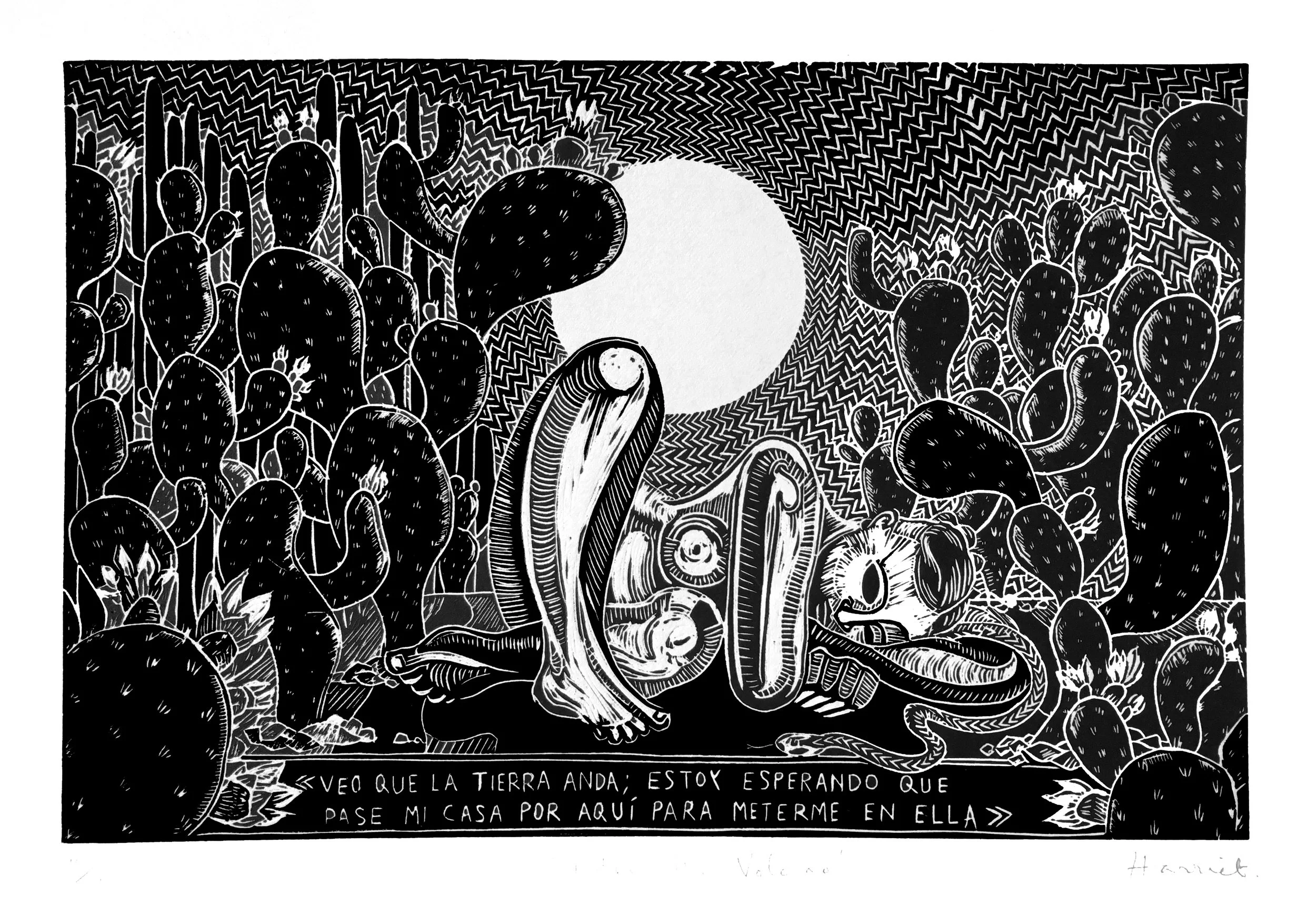 Under The Volcano Lino cut