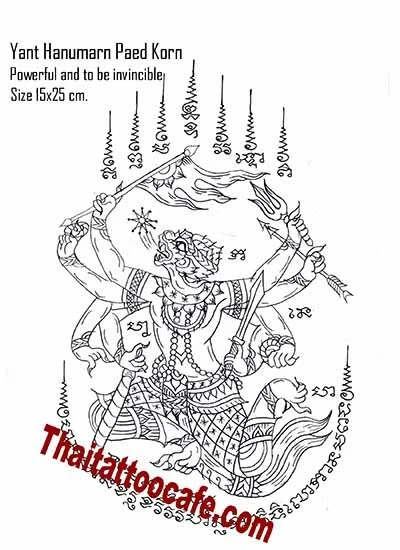 #68 Yant Hanuman Paed Korn | ยันต์หนุมานแปดกร