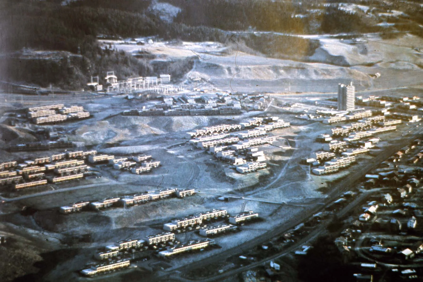 Flyfoto mot Blaklia på 70-tallet