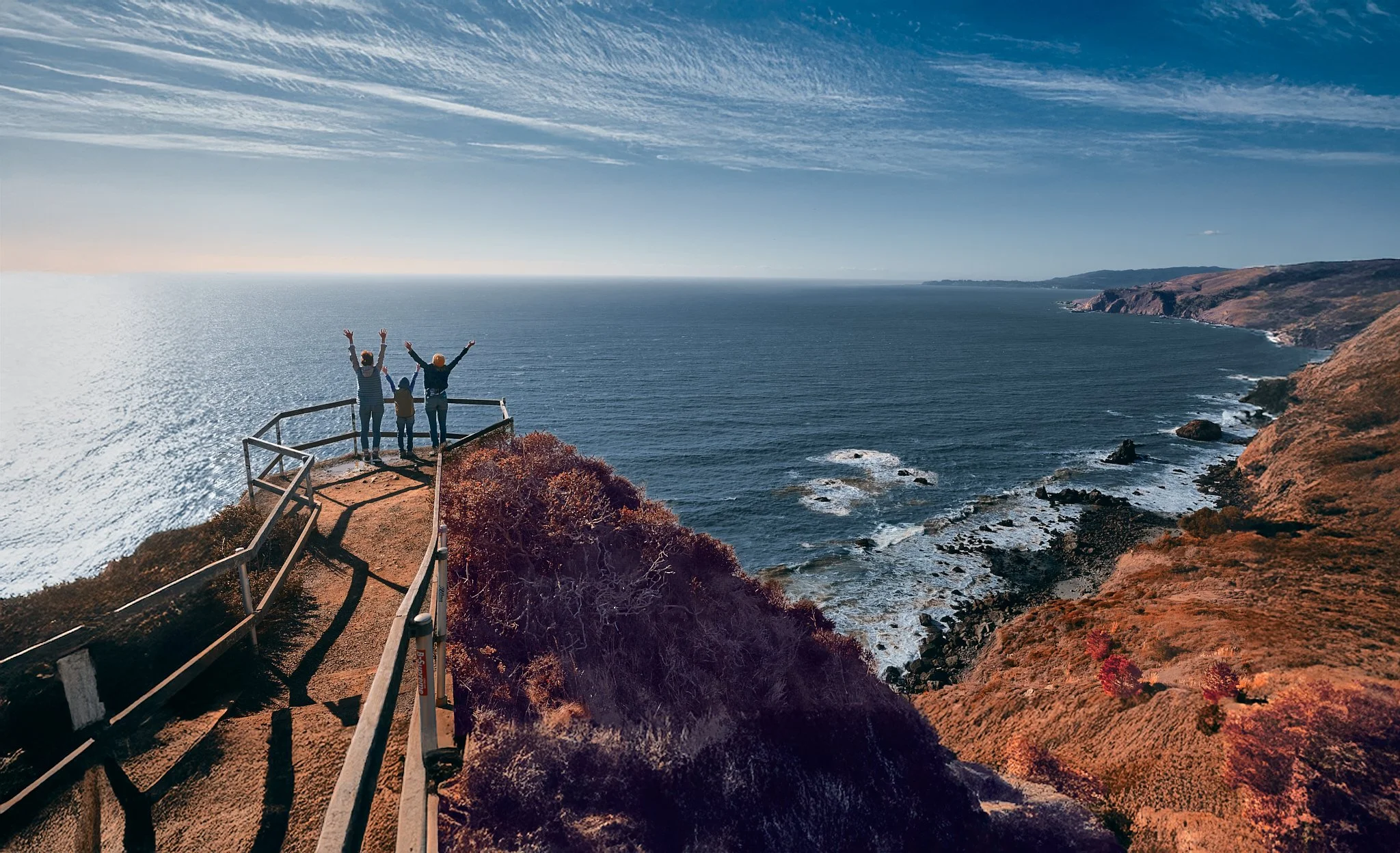 Pharmaceutical and healthcare campaign imagery capturing connection, perspective, and quality of life through authentic outdoor experiences.