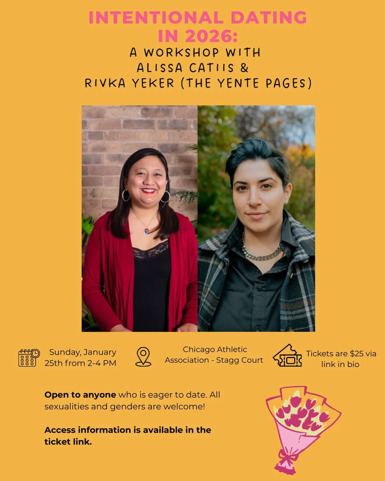 Hi y&rsquo;all ✨ 

I am so excited to collaborate with @missaliverse, a trauma therapist and matchmaking client of mine (!), on this intentional dating workshop. 

We&rsquo;re putting our minds together to support people&rsquo;s dating journeys in 20