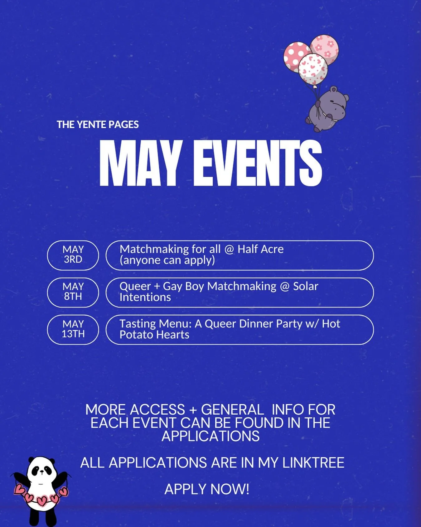 I got some great events on the horizon - for the queers &amp; for the straights and anyone in between! You can find all the forms via my linktree ✨

#chicagosingles #lgbtqchicago #chicagodating
