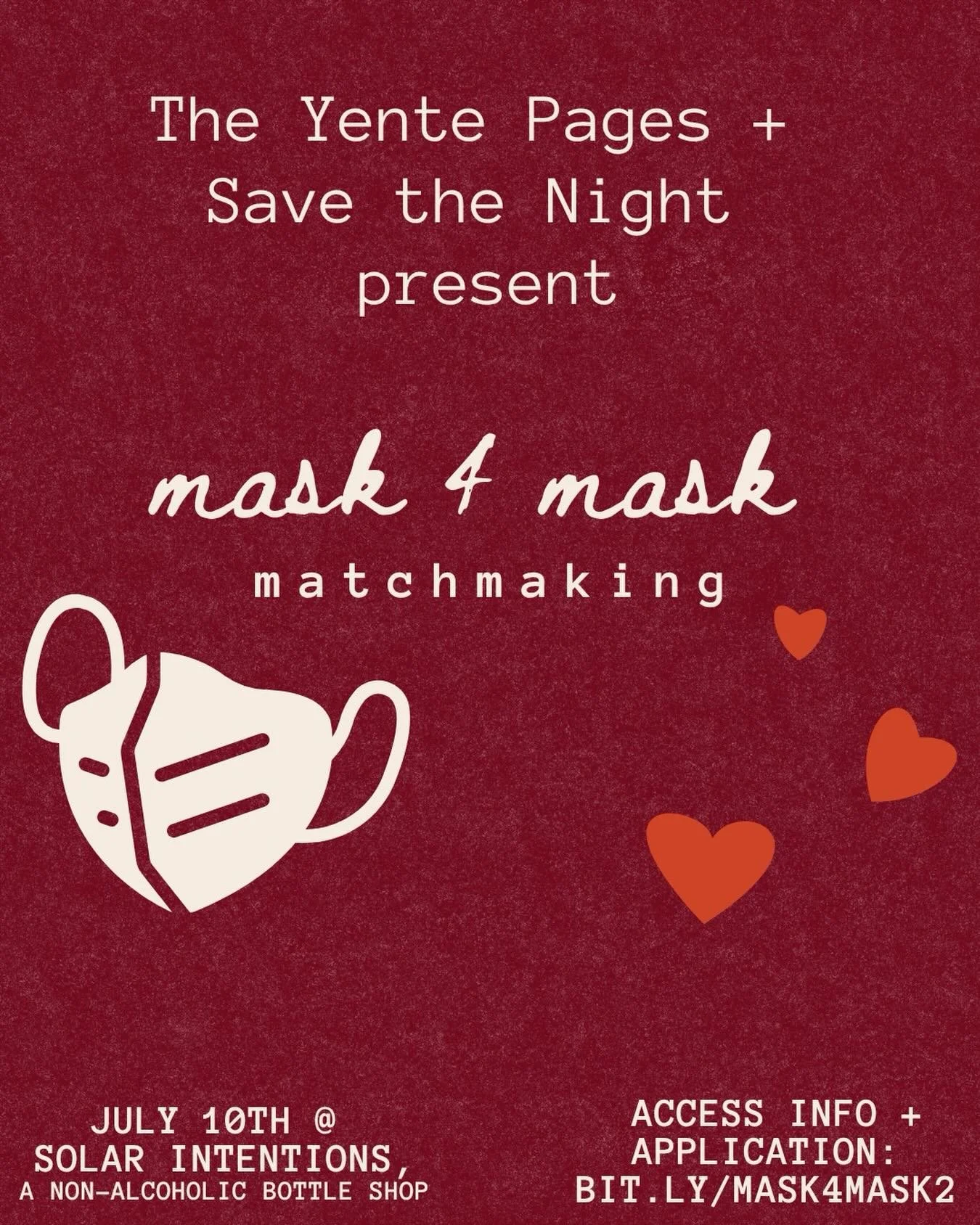I have some very exciting events coming up this July! Stoked to collab with @savethenightchicago for another mask4mask event, making sure to center disabled cuties &amp; covid realists &amp; people who value harm reduction. This will be a sober event