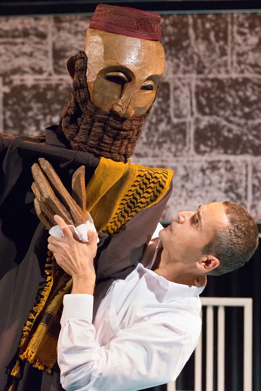 Ibrahim Miari in “In-Between”, onstage at Walnut Street Theatre, Independence Studio 3. Credit: Mark Garvin