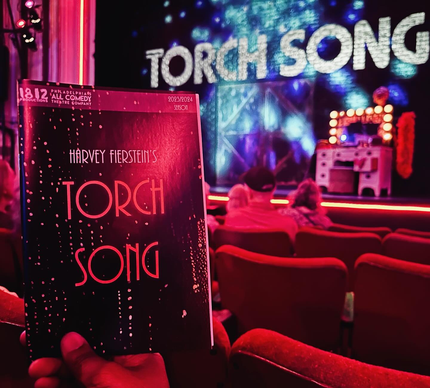 Tonight&rsquo;s Experience&hellip;#TorchSong @1812_productions through May 19th. #showup4phillytheatre #phillyhasthebestdatenights 🪩 🏳️&zwj;🌈🎭❤️