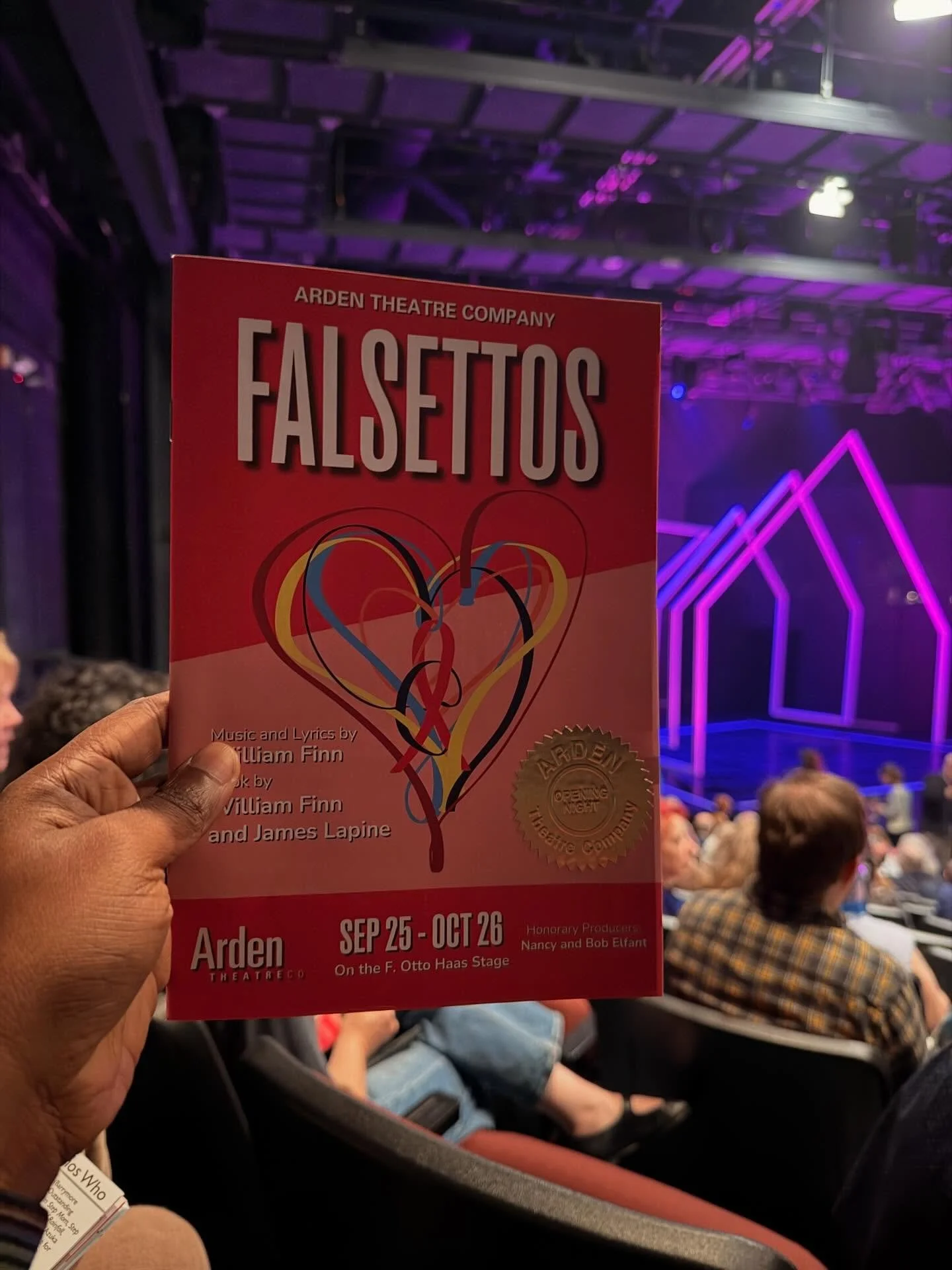 Happy Opening to the Cast and Crew of #Falsettos on stage through October 26th! #SeeLiveTheatre #BringAFriend #TellAFriend #TPBoardMember
