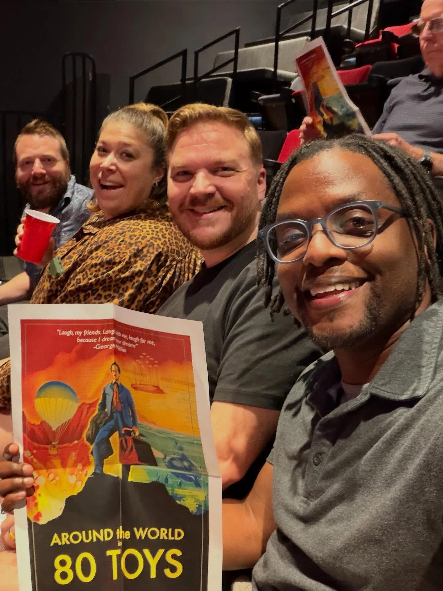 There are always friends to say hello to! Tonight’s Experience…#AroundTheWorldIn80Toys @fringearts @thaddeusmcwhinniephillips through 09/28! Bring Everyone!