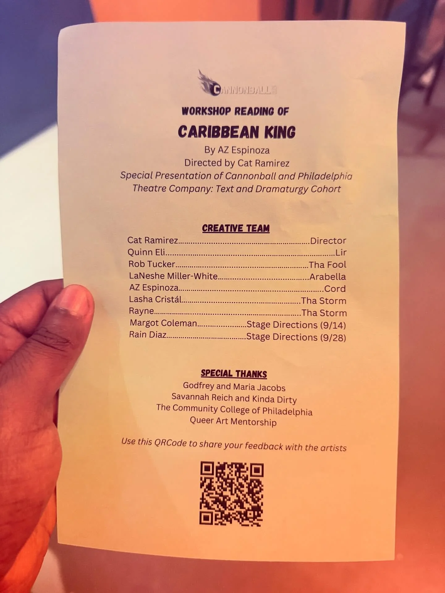 Tonight’s Experience… #CaribbeanKing @cannonballfest @fringearts #LastFringeShow What a ride!! #HappyFringeEverybody