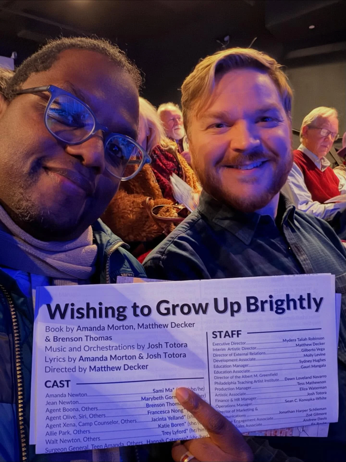 Tonight&rsquo;s Experience&hellip;#WishingToGrowUpBrightly #WorldPremiere @theatrehorizon get your tickets now through 11/23! Listen or watch our episodes with @parkmujin and @matthewseandecker on @broadstreview #BSRPodcast @theatrephiladelphia #EDIn