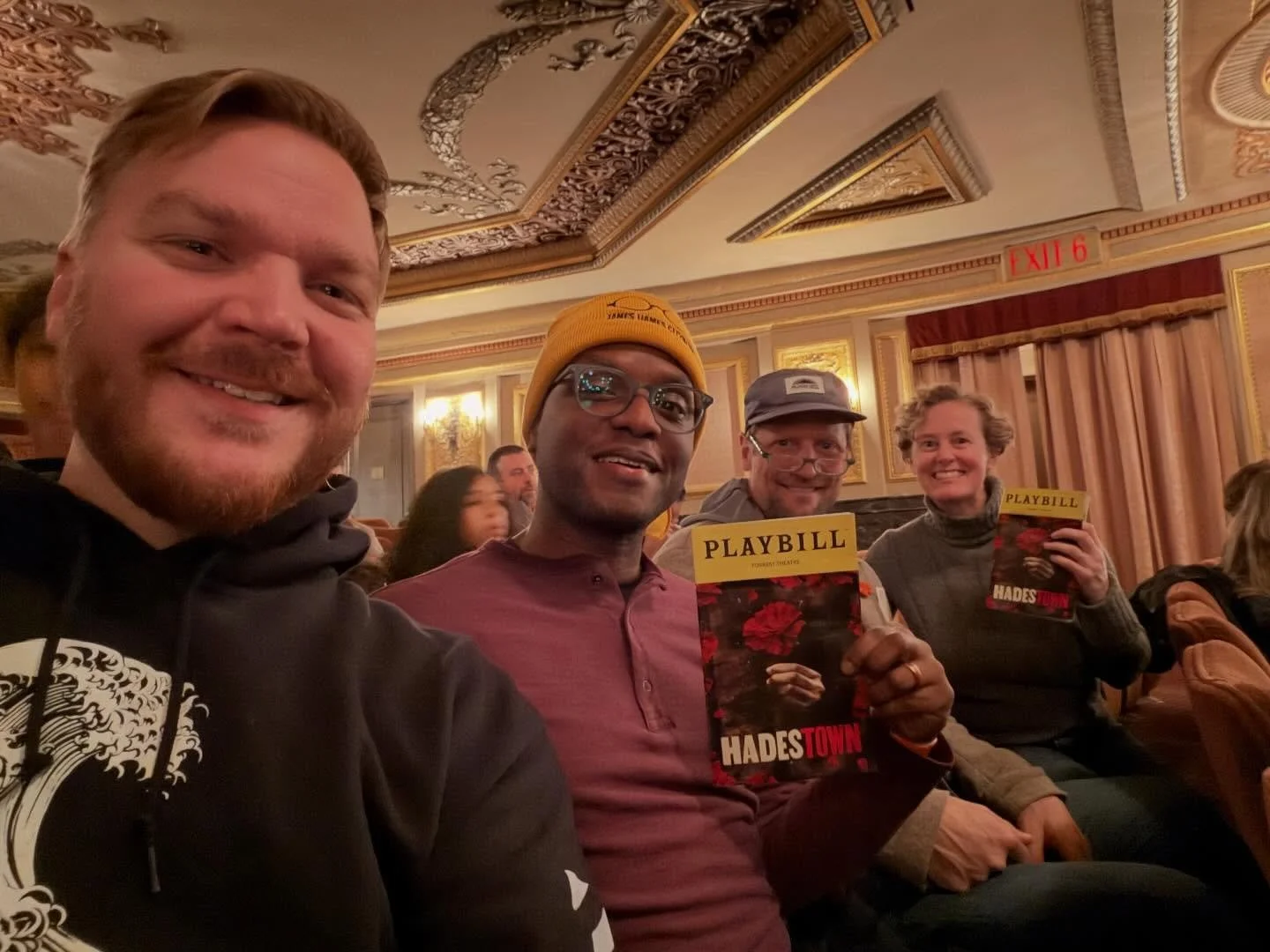 We are always in good company in a theater. Tonight&rsquo;s Experience&hellip;we&rsquo;re going down down down down down&hellip;to @hadestown @ensembleartsphilly #ForrestTheatre @theatrephiladelphia #EDintheWild