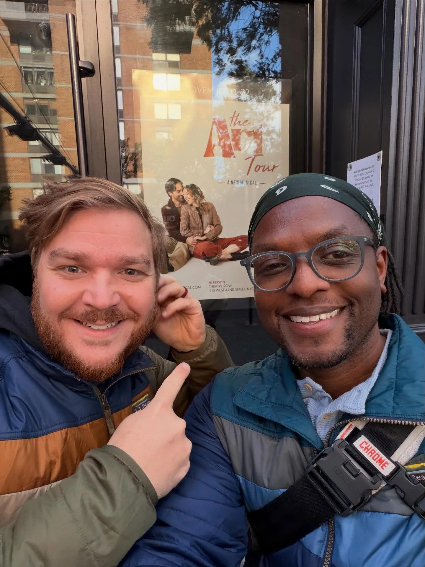 Sunday&rsquo;s adventure took us to #NYC to see @thearttourmusical @theatrerow starring dear friend @samanthajoyprl and @tacconz by @kylesmusicals on stage through 11/23. We even found a dear friend and #BarrymoreWinner @davidgpica on the train!