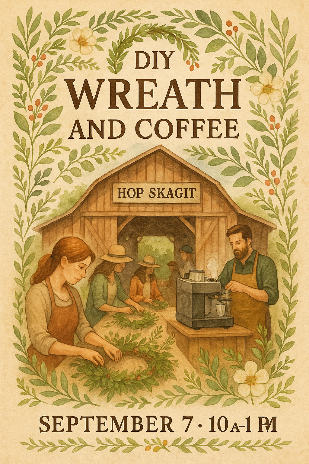 Wreaths & Coffee Event, Sept 7th