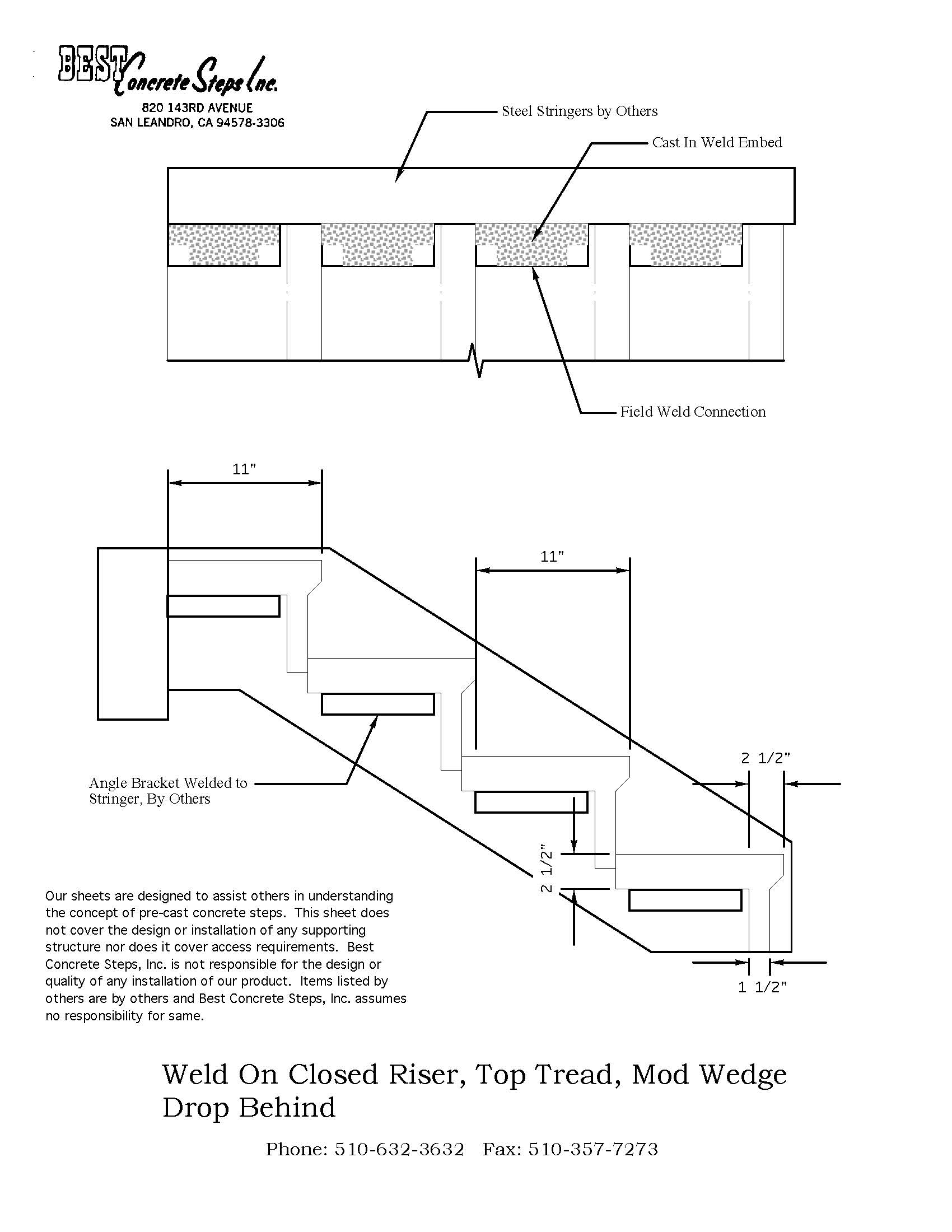 Detail Sheets — Best Concrete Steps Inc.