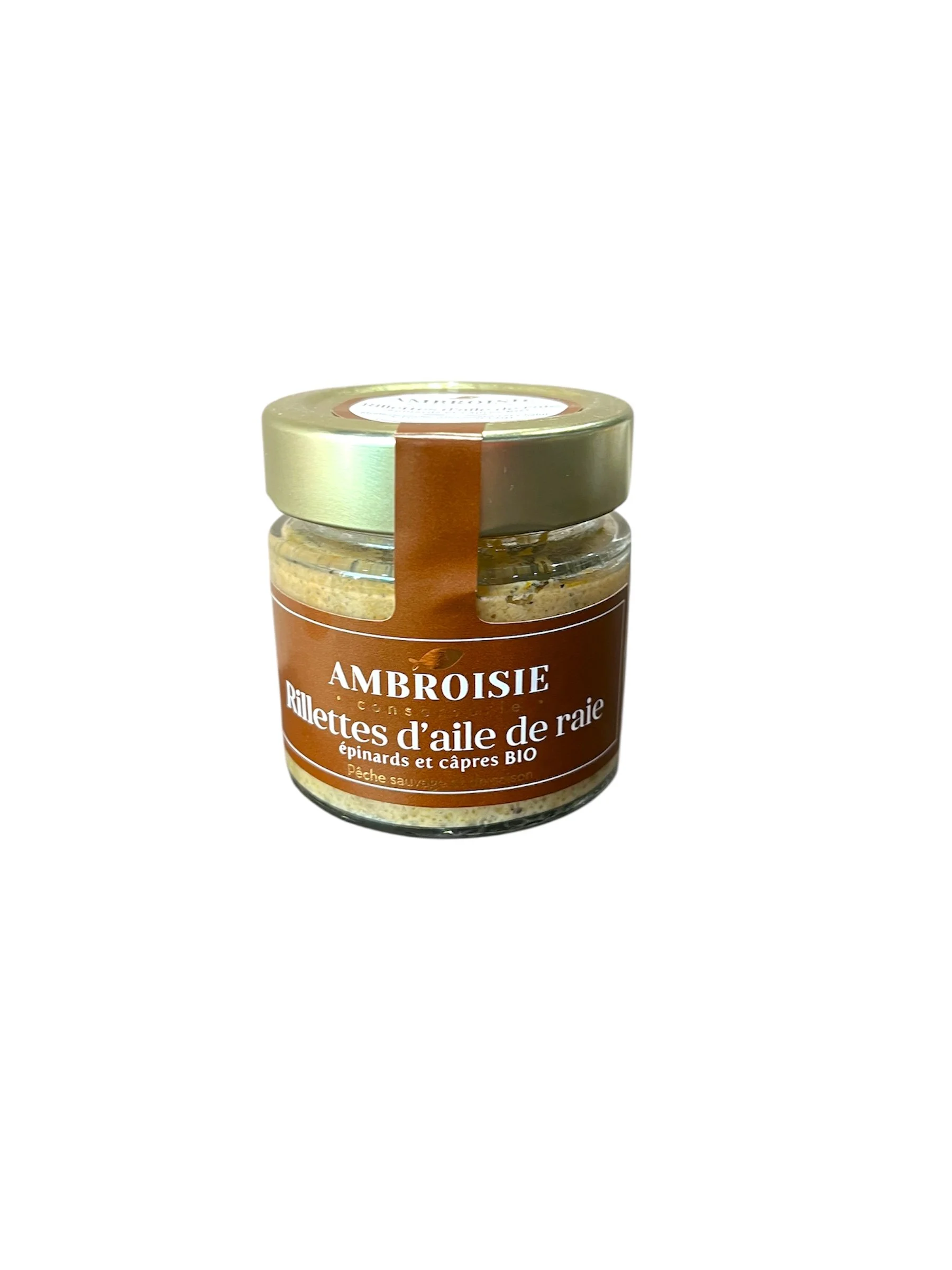 Rillettes d'aile de raie épinards et câpres BIO