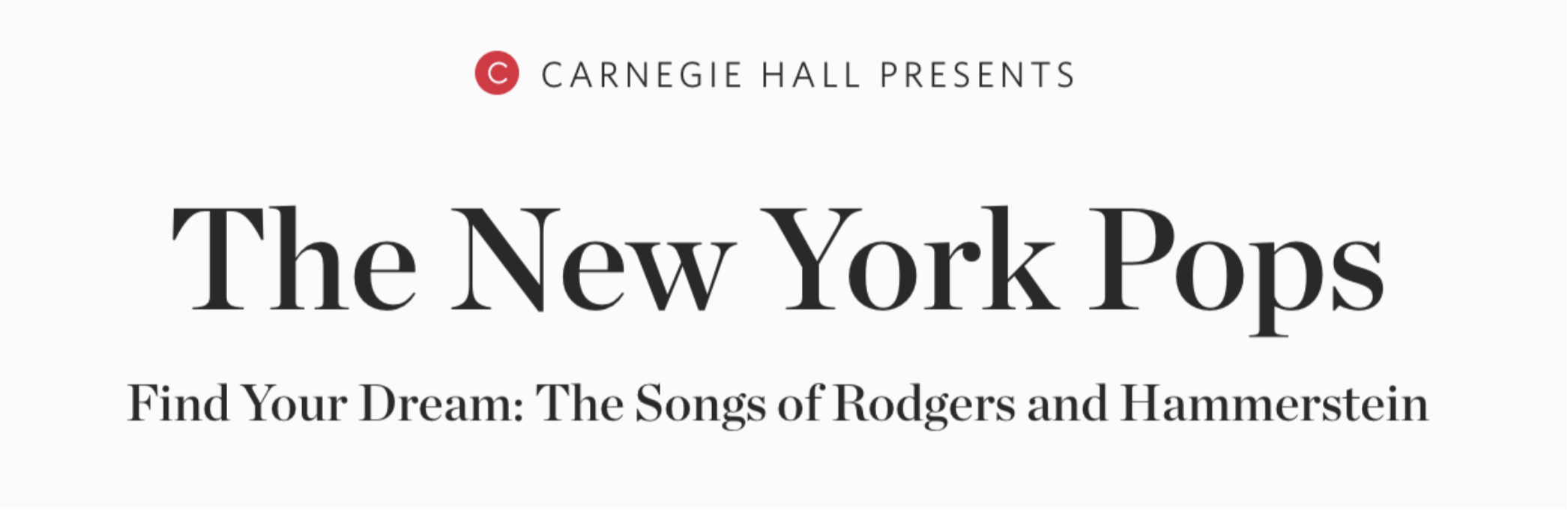 NOTES: The New York Pops celebrate Rodgers and Hammerstein