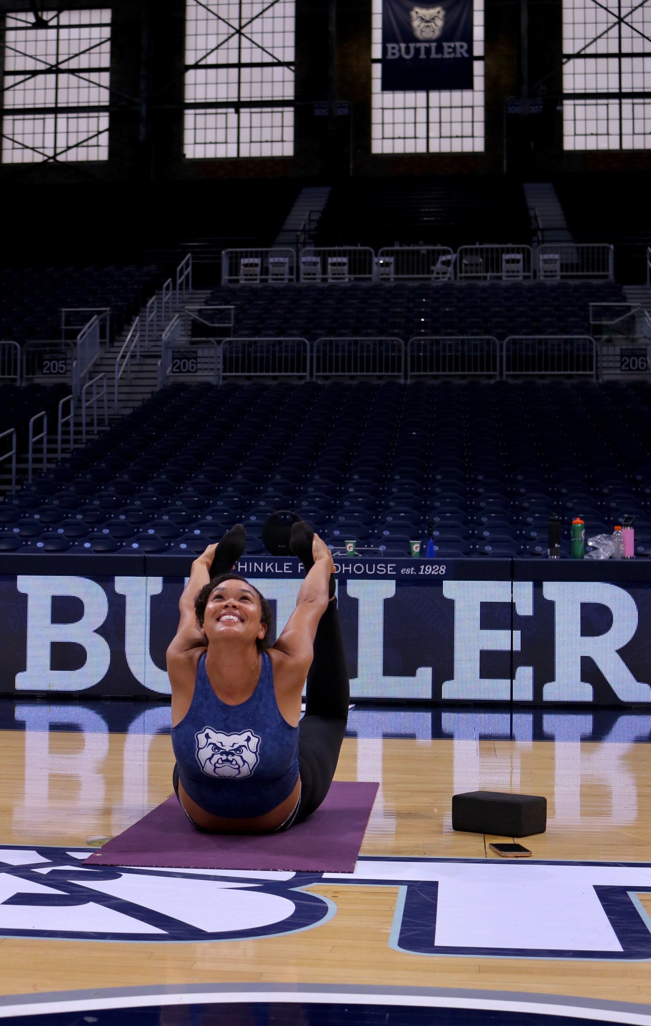 Butler Men's Basketball Yoga Training