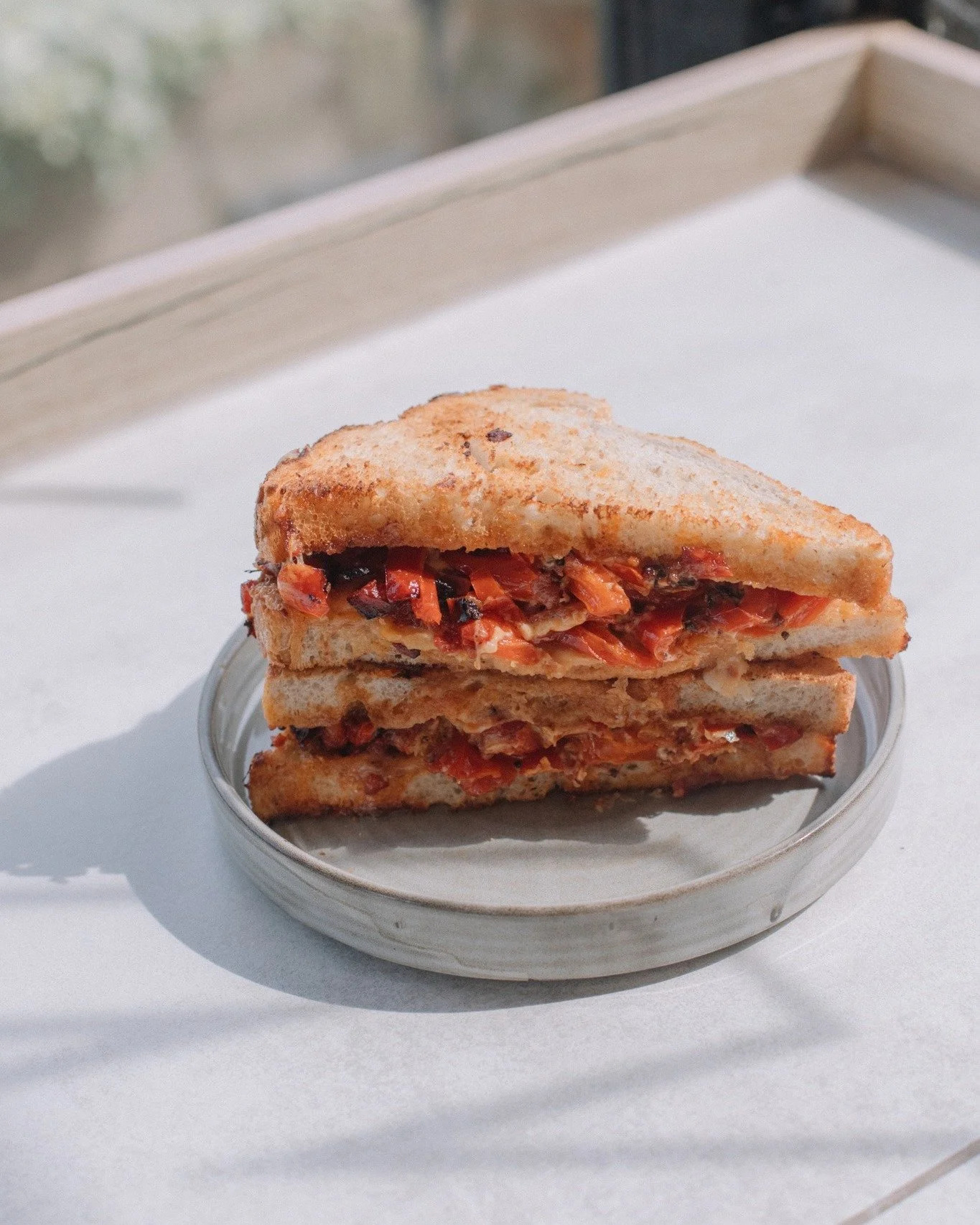 Have you tried our Se&ntilde;orita Toastie yet? 🥪

Chorizo, roasted red peppers, mature cheddar, and a subtle kick of chilli jam mayo - bold, cheesy, and always a go-to.

#Se&ntilde;oritaToastie #CheeseAndChilli #ComfortFood #ToastieLove #TheWorkhou