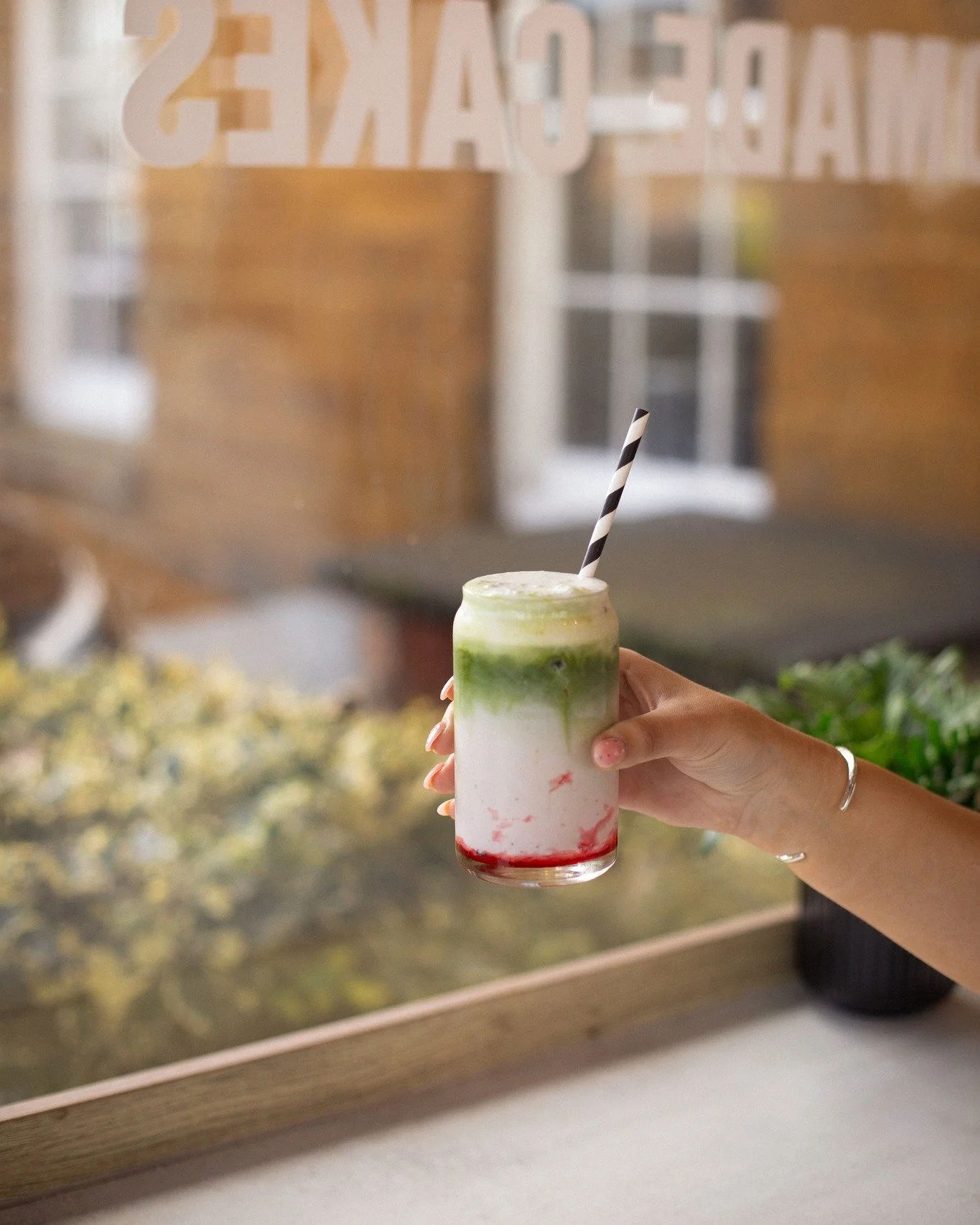 Strawberry matcha season just feels right 🍓🍵✨

We&rsquo;re open today from 0900&ndash;1500. 

#MatchaMood #StrawberrySeason #IcedDrinks #Drinkstagram
