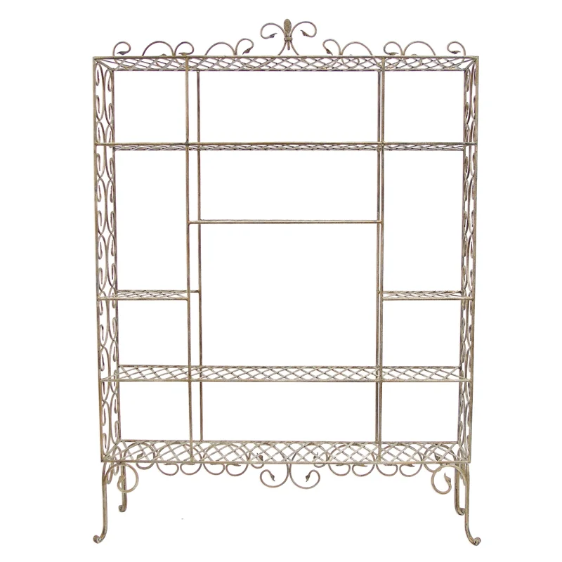 WASHED IRON BAR BACK SHELF