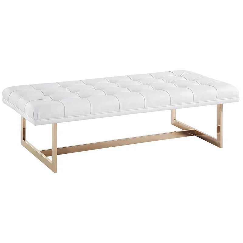 WHITE MARGO OTTOMAN