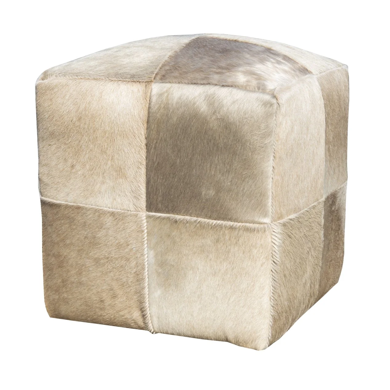CHAMPAGNE COW HIDE CUBE
