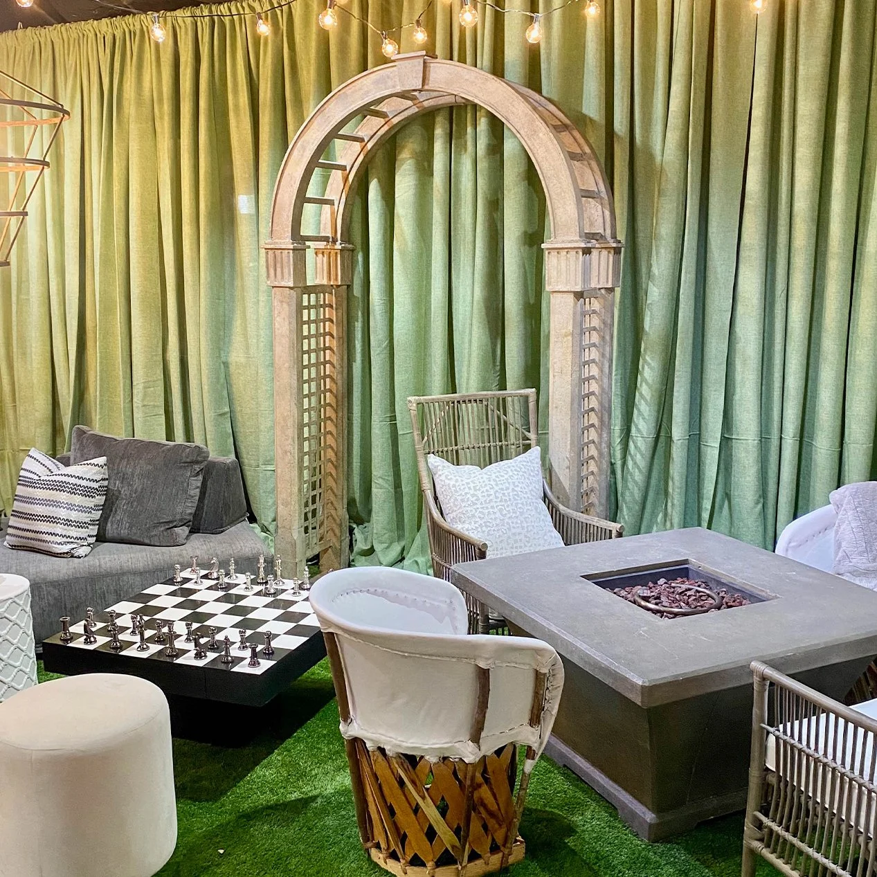 Aged Metal Garden Arbor .jpg