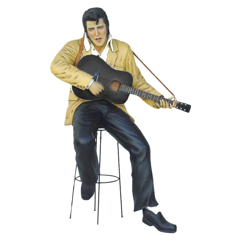 ELVIS PLAYING GUITAR STATUE