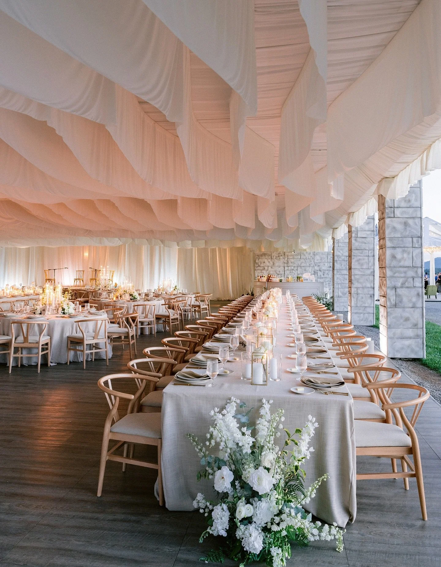 With dreamy drape setting the scene, a seated dinner becomes a night straight out of a fairytale✨

Vendor team:
planning + event design @samkoma.world
photography @josevilla
videography @taylorthibeau
venue @biltmoreestate
florals @stellarosefloral
o