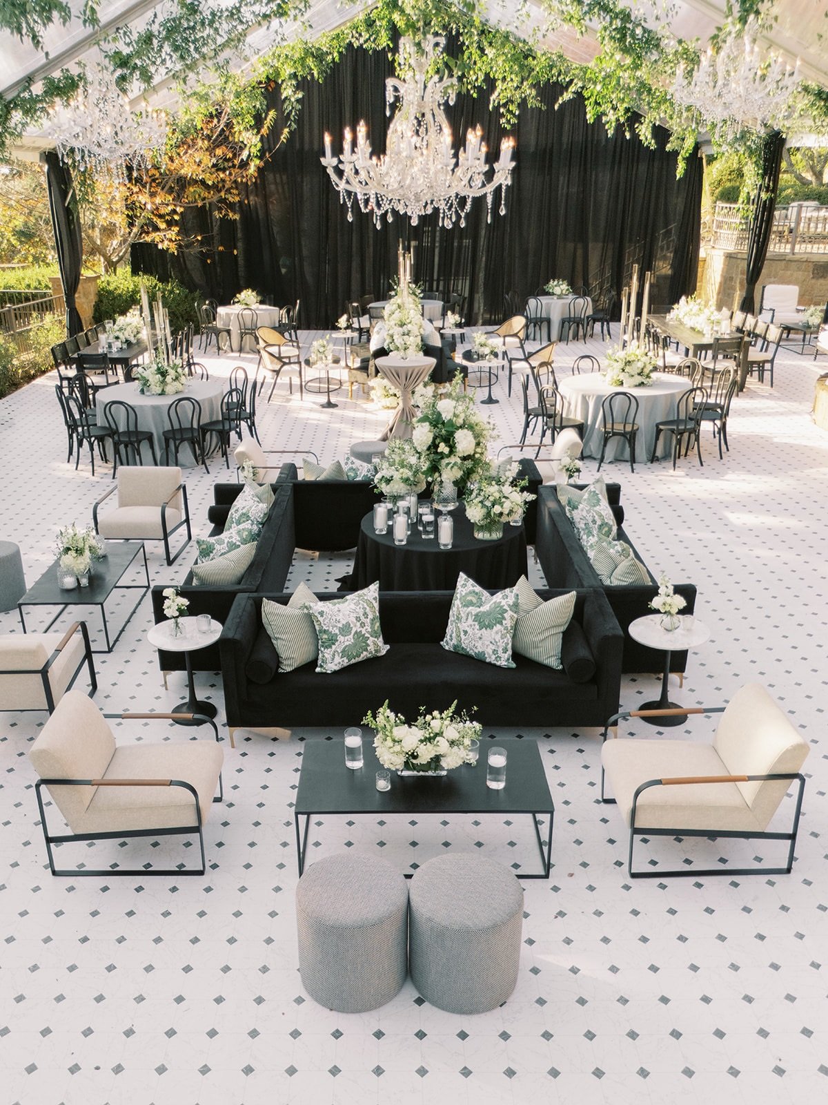 Next level luxury🖤

Planning &amp; Design: @anneclaireallen
Photography: @katimallory @katimallorysocial
Cinematography: @thesummerfilms
Tenting: @mahaffeytent
Rentals: @whitedoorevent @eventology_us
Florals: @silksabloom
Entertainment: @jordankahno