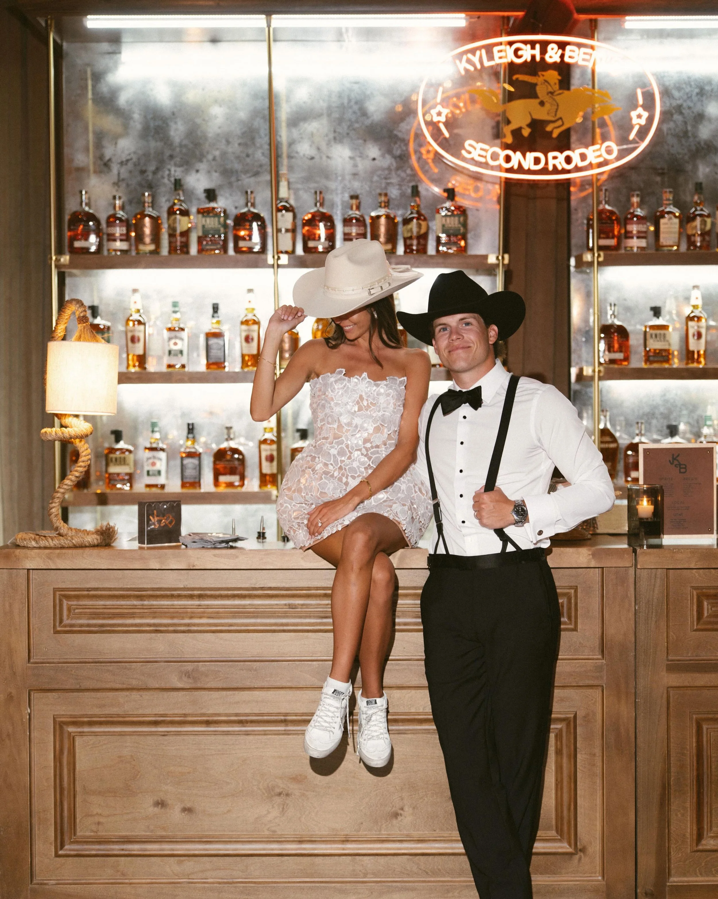 April 18, 2026 | Watercolor, FL

Kyleigh &amp; Ben&rsquo;s Second Rodeo

A Western-inspired afterparty complete with neon, saddle bar stools, and cowhide rugs&mdash;bold, fun, and unforgettable.

decor rentals, &amp; production: @whitedoorevent
plann