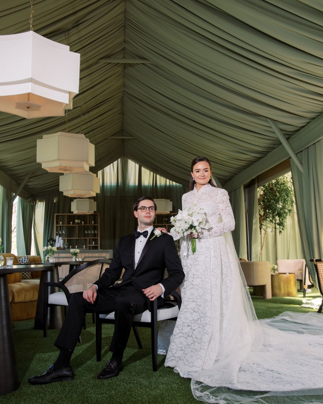 If you can dream it, we can drape it. ✨

From rich olives to warm golds, every installation in this March wedding reception at Memphis Hunt &amp; Polo was designed to elevate and transform the space!

Planner: @monadunlapevents 
Venue: @gardendistric