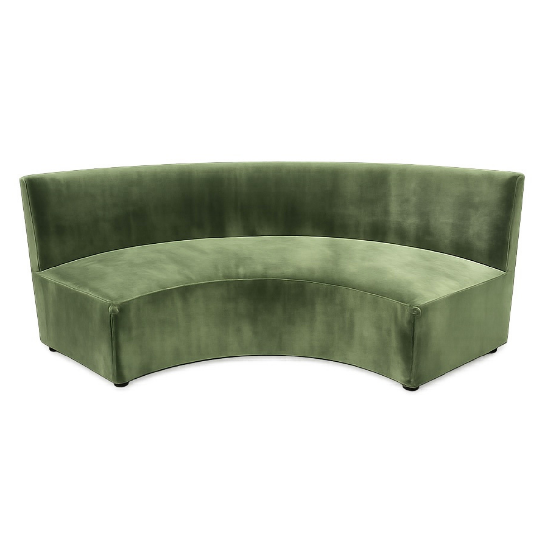 NORA OLIVE CURVED BENCH