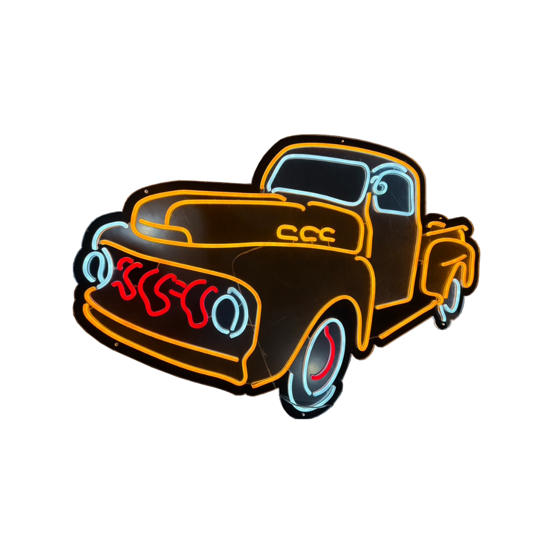 YELLOW PICKUP TRUCK NEON SIGN
