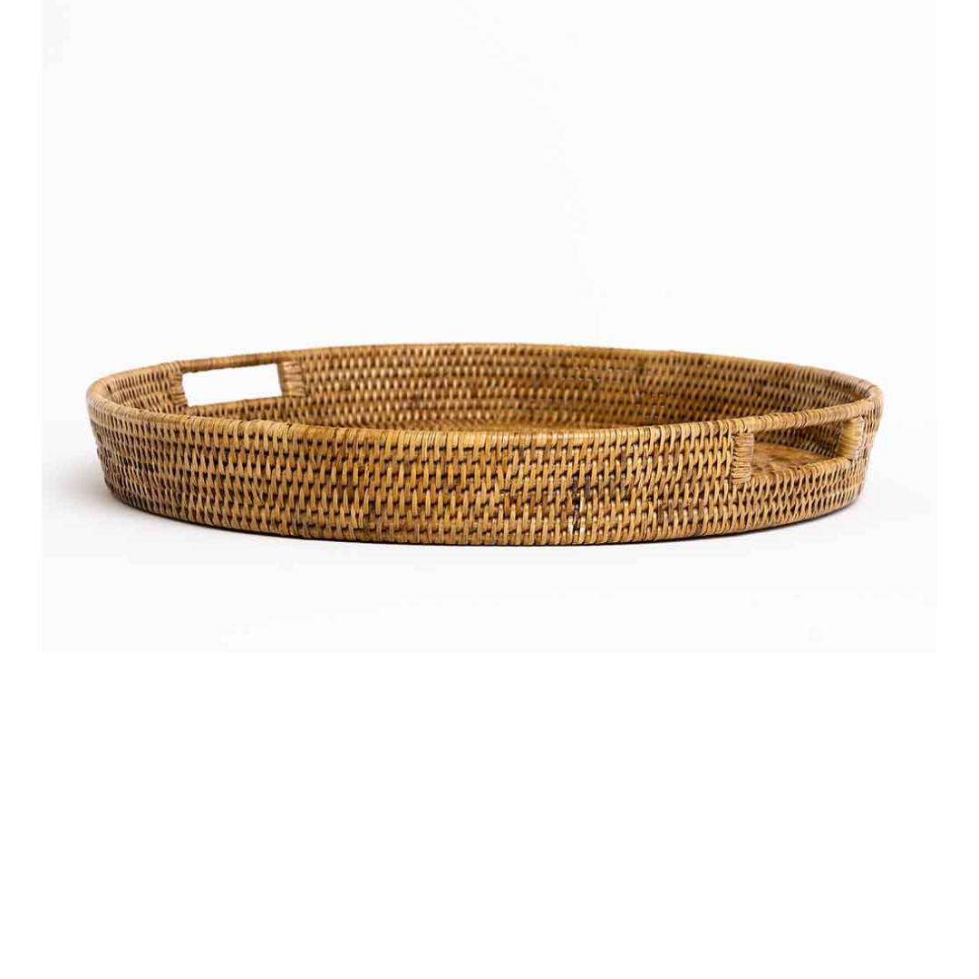 Rattan Small  Round Tray