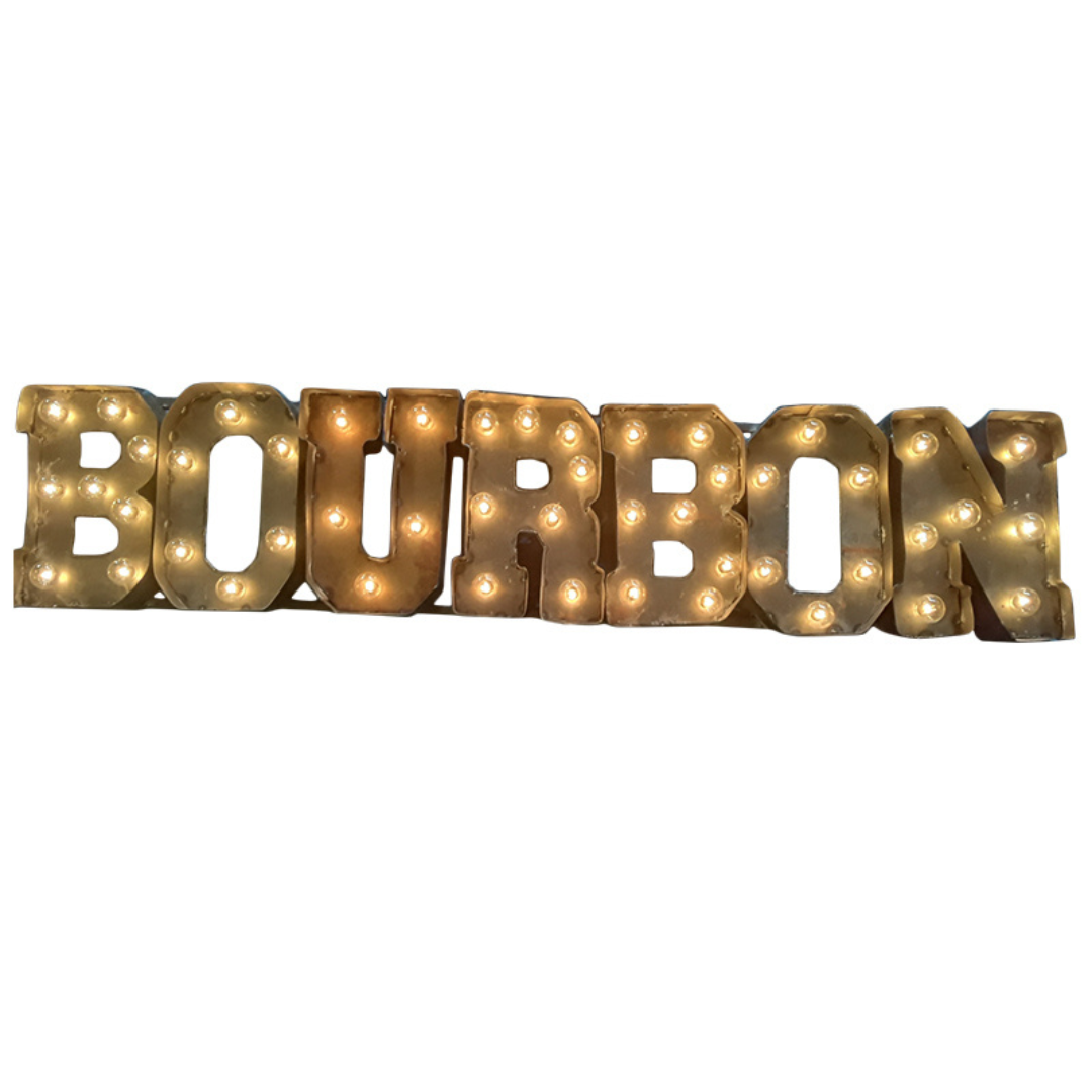 BOURBON LIGHTED SIGN