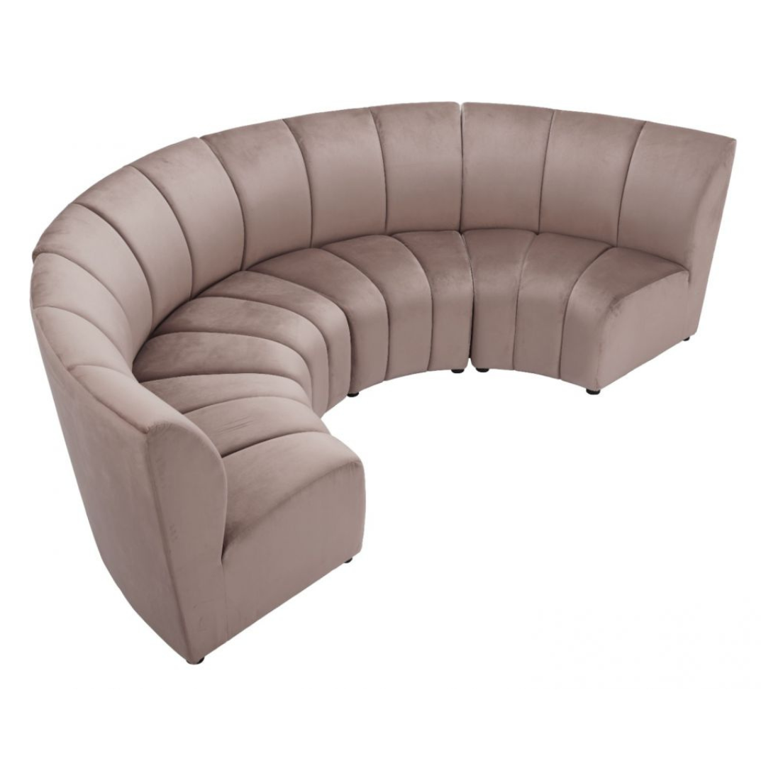 ADELE CHAMPAGNE CURVED SOFA