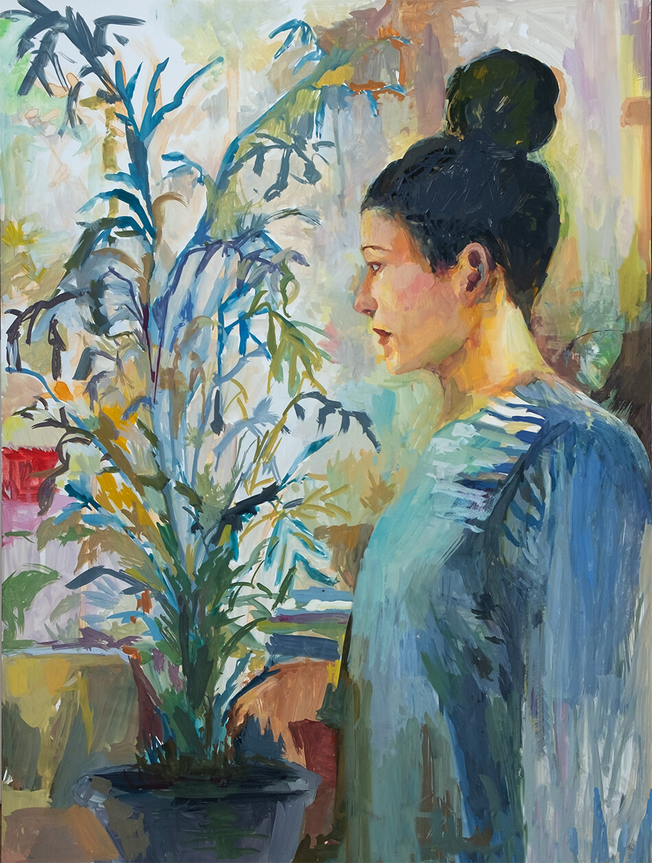 GIRL WITH PLANT