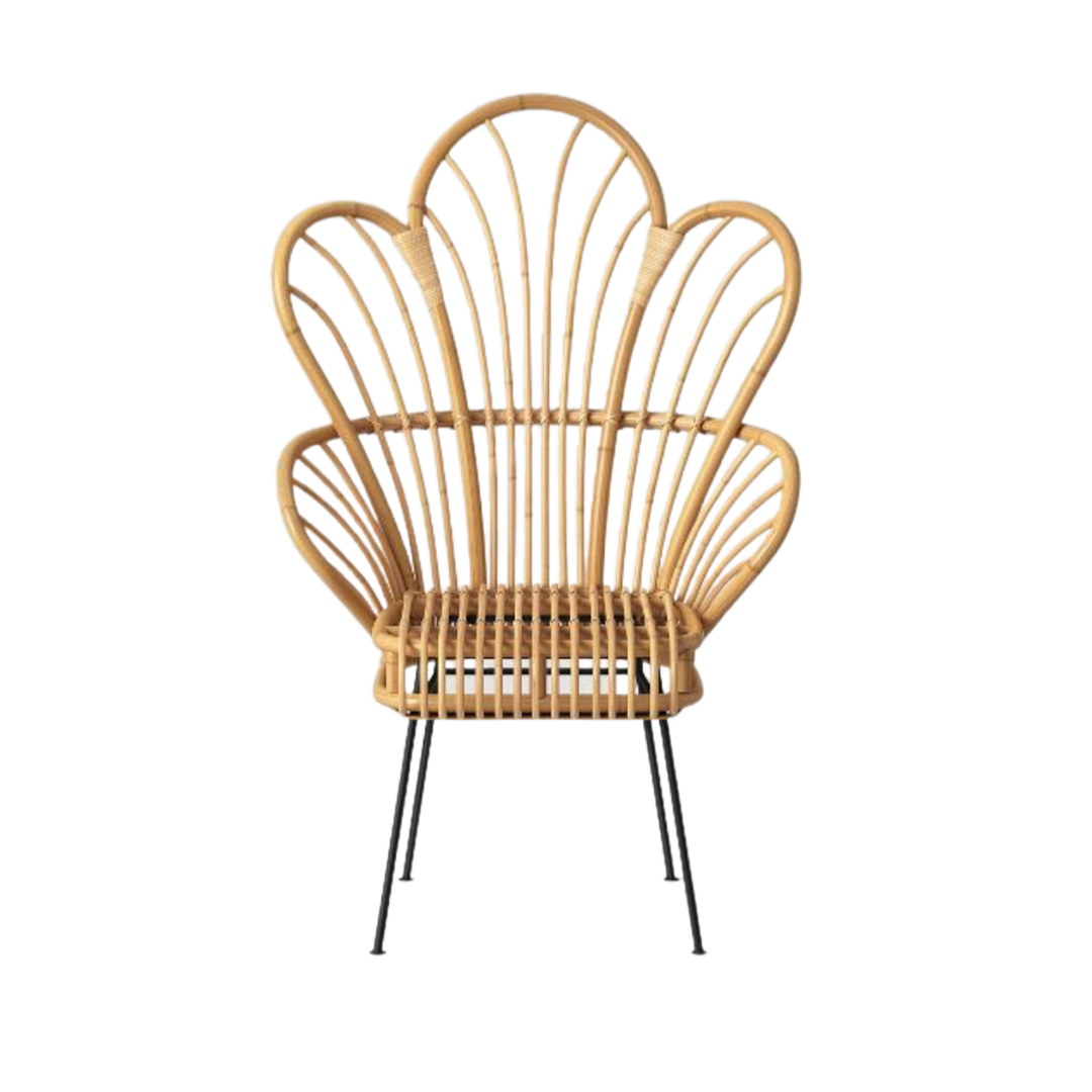 Rattan Floral Chair