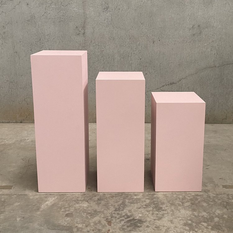 Pink Square Pedestals