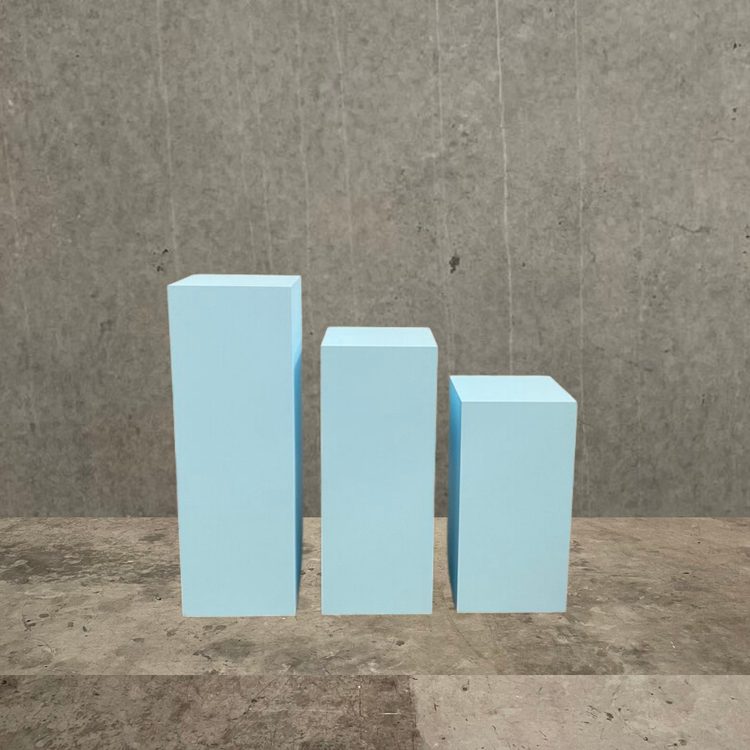 Baby Blue Square Pedestals