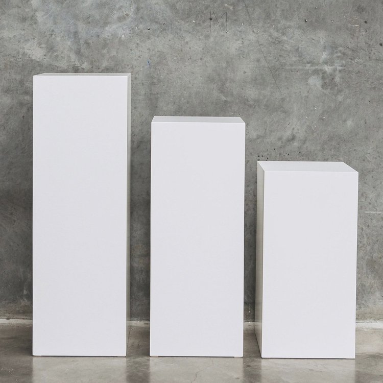 White Square Pedestal