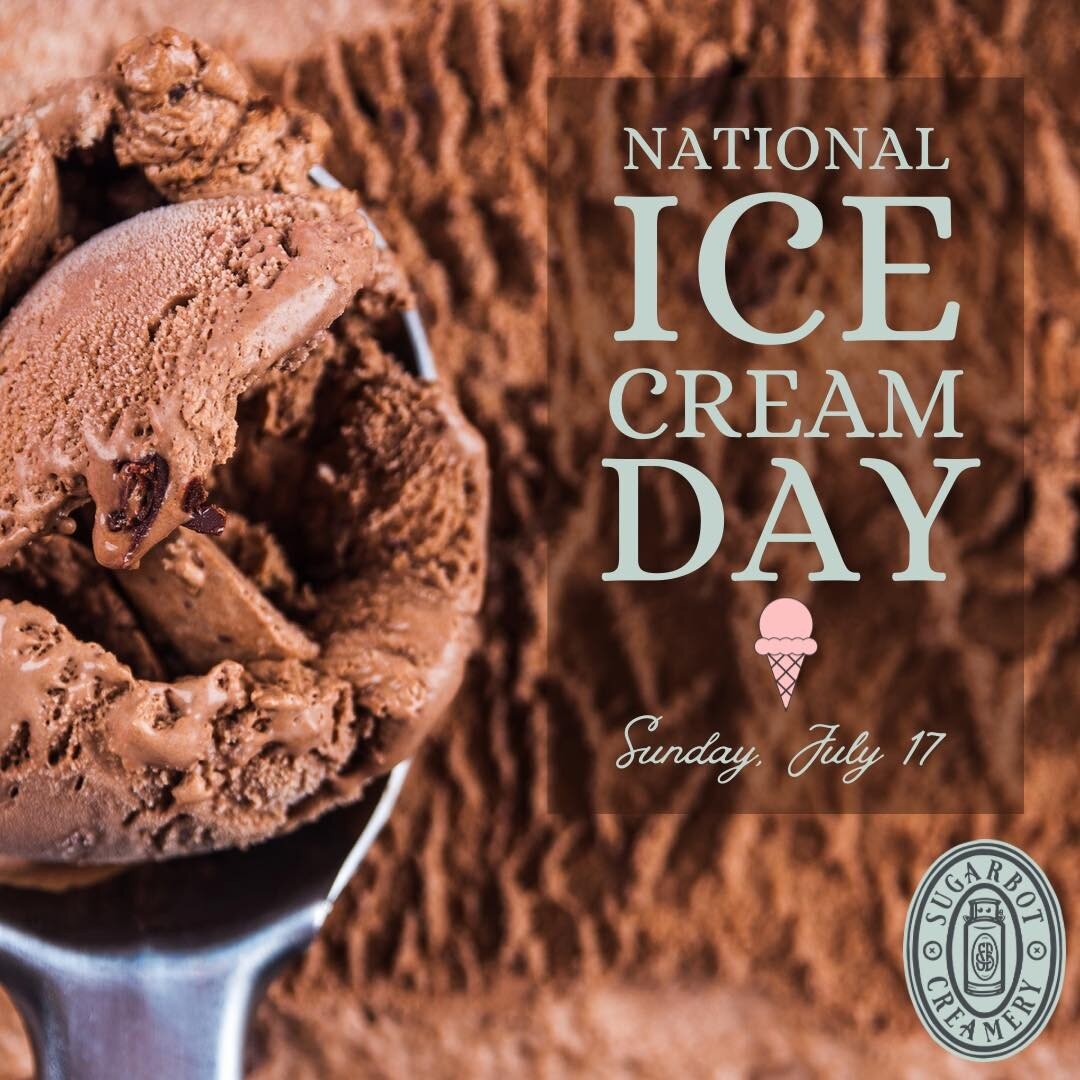 Do you have plans this weekend? 🗓 You do now! 🍦

Tag a friend you&rsquo;d like to take out for ice cream on National Ice Cream Day! 🍨

#housemadeicecream #creamery #icecream #stcharles #sugarbotcreamery #mainstreetstc #discoverstc #mainstreet #ice