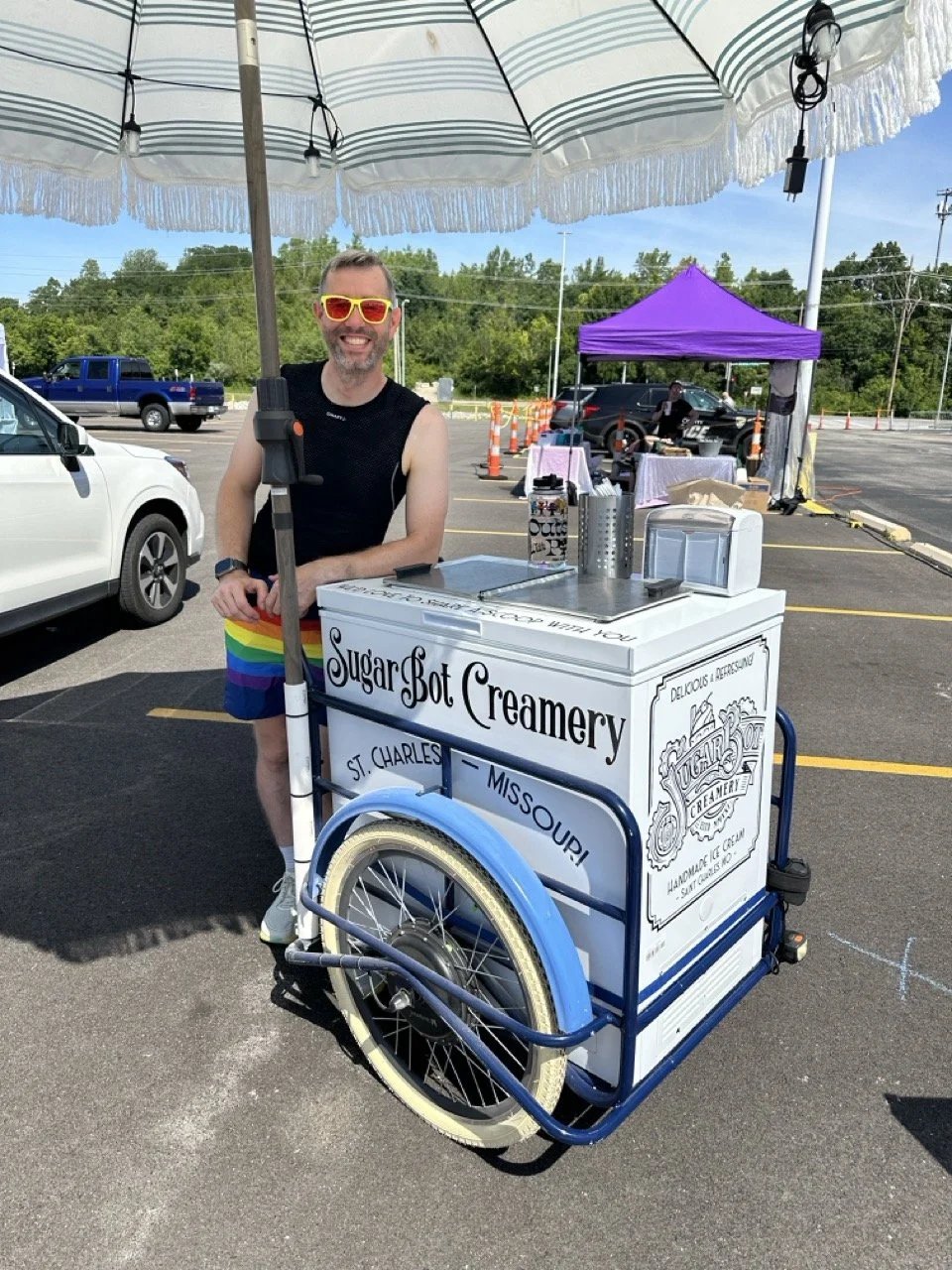 SugarBot Creamery's Ice Cream Bike at St. Charles Pride Event