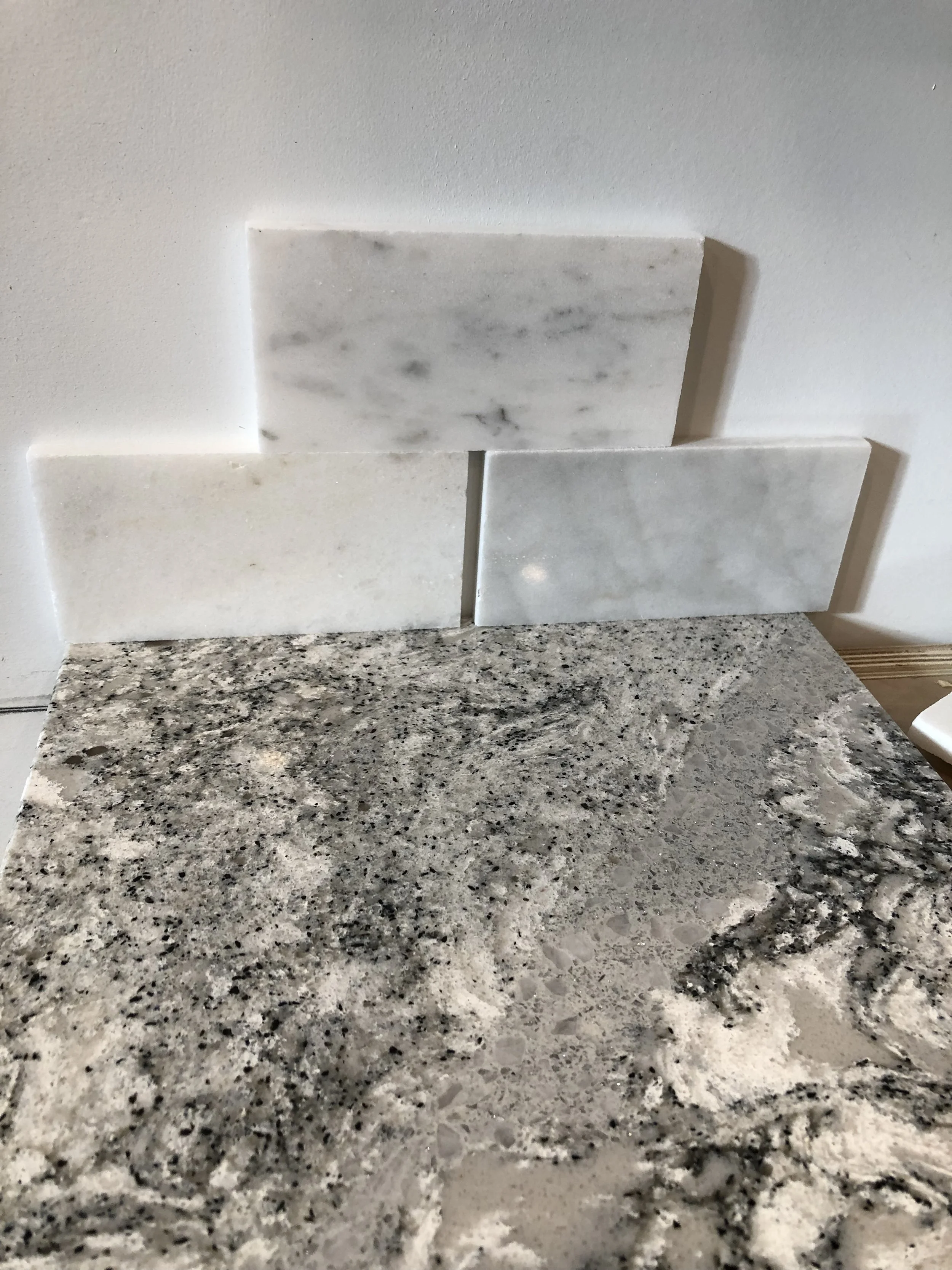 Our not-so-white White Kitchen Finds a Backsplash! 