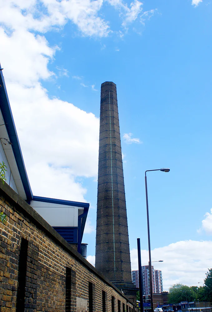  The young imagination is a curious thing how we assign a meaning or a reason for a thing… I assigned a childish story to this building, believing it was a noodle factory and the side of the chimney was used to cut noodles because of how long it is  